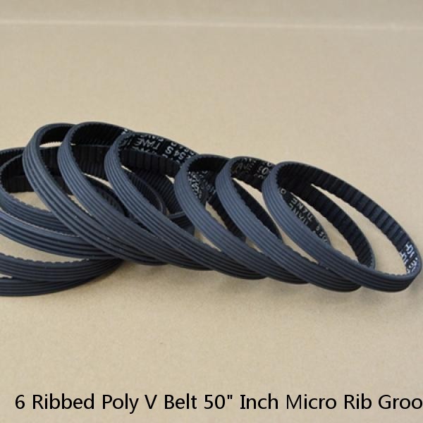 6 Ribbed Poly V Belt 50" Inch Micro Rib Groove Flat Belt Metric 500J6 500 J 6