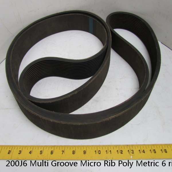 200J6 Multi Groove Micro Rib Poly Metric 6 ribbed V Belt 200-J-6 200 J 6