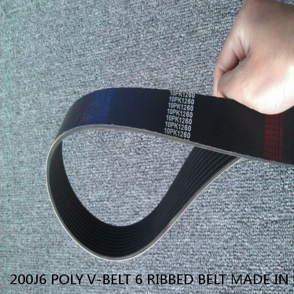 200J6 POLY V-BELT 6 RIBBED BELT MADE IN USA